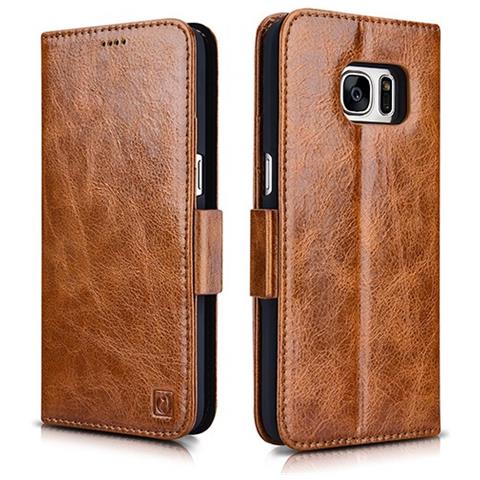 Caso S7 Galaxy Di Samsung In Pelle Di Lusso 2 1in Brown Olio Cera - Foto 1