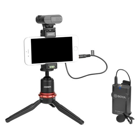 BY-WM4 PRO-K1 Sistema Microfonico Wireless Omni Lavalier con Montaggio su Fotocamera Digitale 2,4 GHz - Foto 5