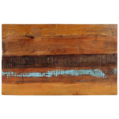 Piano Tavolo Rettangolare 60x100 Cm 25-27 Mm Legno Di Recupero - Foto 1
