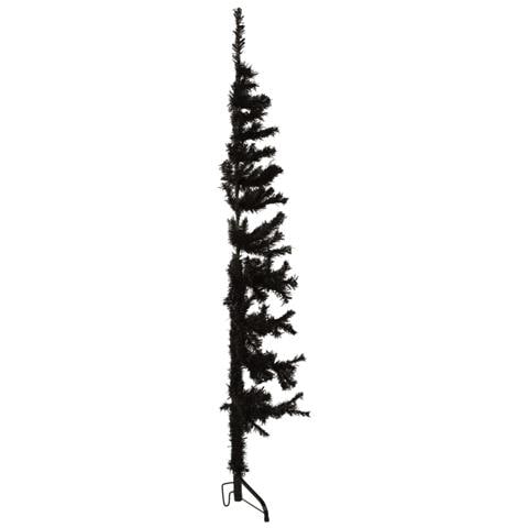 Albero Natale Artificiale Sottile a Metà e Supporto Nero 120 cm - Foto 2