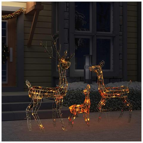 Famiglia di Renne di Natale 300 LED Colorati in Acrilico - Foto 2