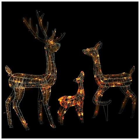 Famiglia di Renne di Natale 300 LED Colorati in Acrilico - Foto 1