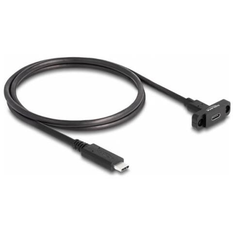 Cavo Superspeed Ã¢â‚¬â€¹ã¢â‚¬â€¹usb 10 Gbps (usb 3.2 Gen 2) Usb Tipo-c Maschio A Femmina 1 M Per Montaggio A Pann - Foto 1