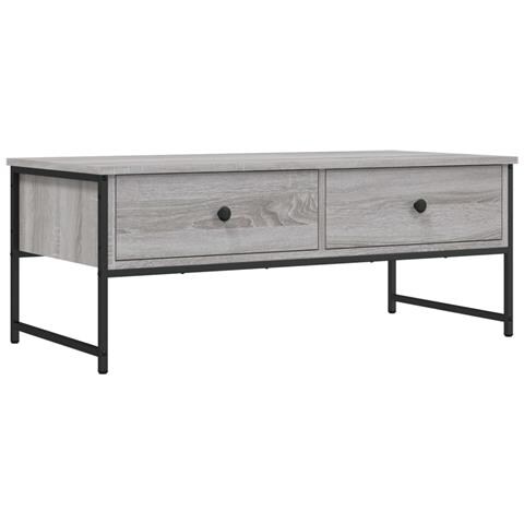 Tavolino Salotto Grigio Sonoma 101x49x39,5 Cm Legno Multistrato - Foto 2