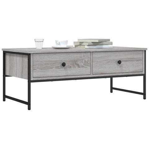 Tavolino Salotto Grigio Sonoma 101x49x39,5 Cm Legno Multistrato - Foto 1