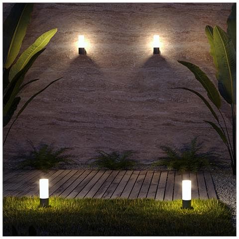 Lampada Da Terra Moderna Da Esterno Metallo Grigio 1 Luce E27 60w Ip54 - Foto 2