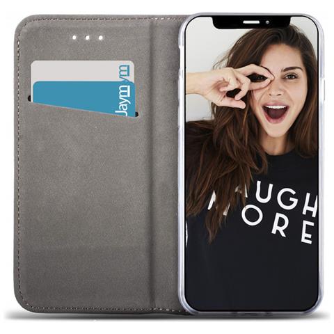 Custodia Folio Per Samsung Galaxy A22 5g Magnetica Funzione Supporto, Blu - Foto 3