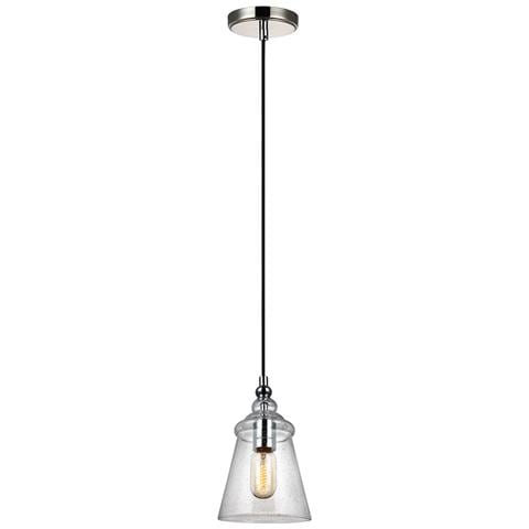 Sospensione Industrial Nordica Loras Acciaio Vetro 1 Luce E27 - Foto 1