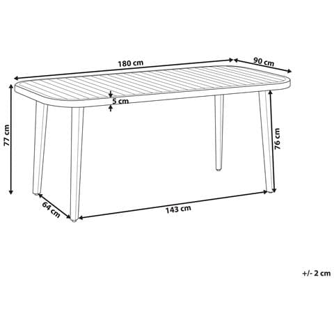 Tavolo Da Giardino Legno Massiccio Legno Chiaro Paraggi - Foto 7