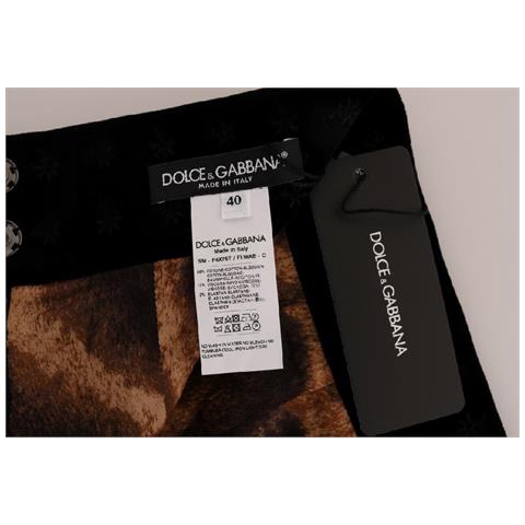 Gonna A Tubino In Velluto Barocco Verde Scuro - It44-l - Foto 5