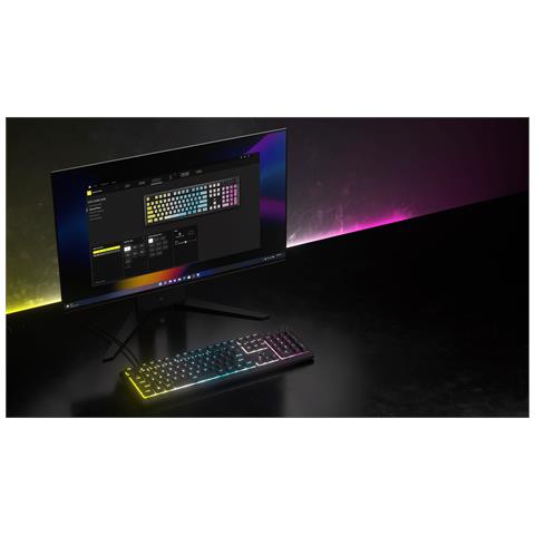 K55 CORE RGB tastiera Gaming USB QWERTZ Tedesco Nero - Foto 2