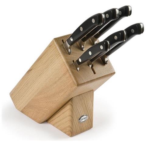 Ceppo Di Coltelli Da Cucina Ergoforge - Nero - Acciaio - 33x31x13 Cm - Foto 1