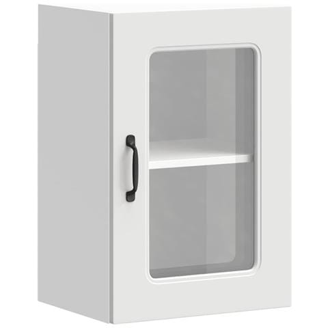 Pensile Da Cucina Con Porta In Vetro Kalmar Bianco Truciolato - Foto 2