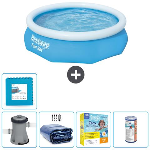 Piscina Fuori Terra - In Giro - 305x76 Cm - Blu - Include Accessori Coordinati Cb17 - Foto 1