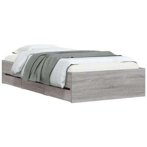 Giroletto Cassetti Grigio Sonoma 75x190 Cm Legno Multistrato - Foto 2