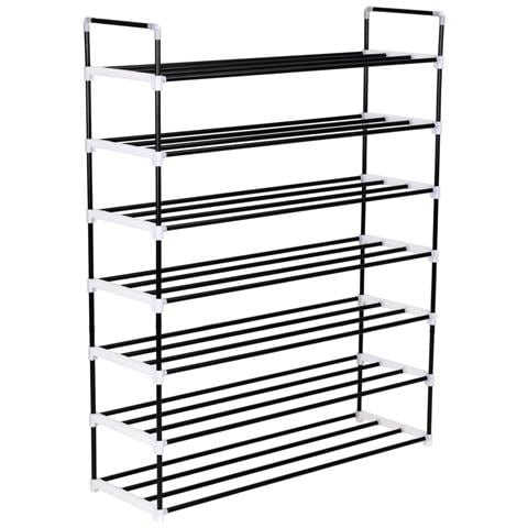 Lusso Casadino -  Scarpiera Con 7 Ripiani In Metallo E Plastica Nero - Foto 2