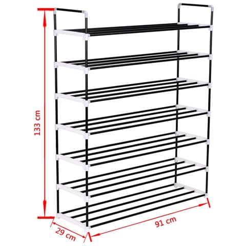 Lusso Casadino -  Scarpiera Con 7 Ripiani In Metallo E Plastica Nero - Foto 7