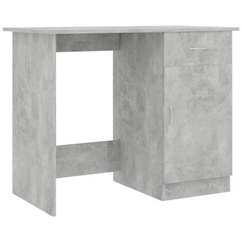 Lusso Casadino -  Scrivania Grigio Cemento 100x50x76 Cm In Legno Multistrato - Foto 1