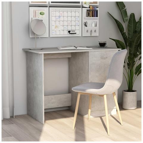 Lusso Casadino -  Scrivania Grigio Cemento 100x50x76 Cm In Legno Multistrato - Foto 8
