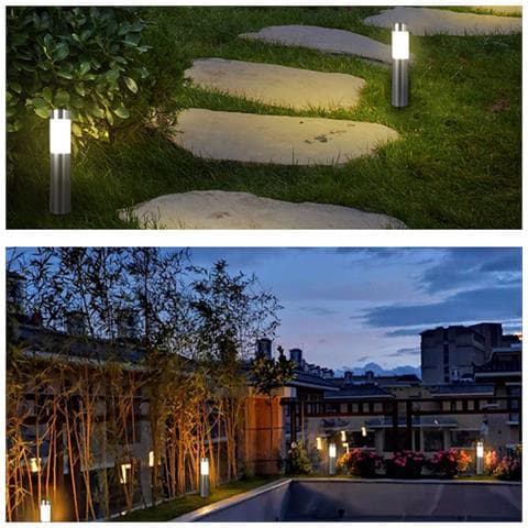 Lampada Da Giardino Cilindrica (nera) - Set Di 2, Warm White Lights - Foto 6