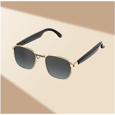 Occhiali Bluetooth Smart Hy-1003: Audio E Video In Uno Black+gold - Foto 2