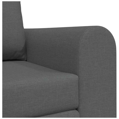 Divano Letto vitaXL 2 in 1 Grigio Scuro 148x71x83 cm Tessuto - Foto 9