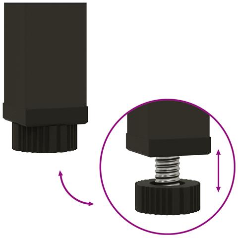 Fioriera alzata 100x26x82 cm Acciaio Zincato - Foto 9