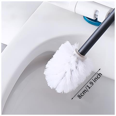 Spazzola Per Wc Autoportante In Acciaio Inox Nera Per Bagno - Foto 5