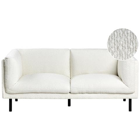 Divano 2 Posti Vorgod Bouclé Bianco Sporco - Foto 2