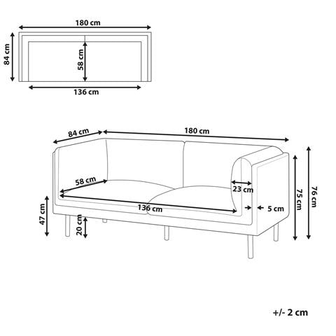 Divano 2 Posti Vorgod Bouclé Bianco Sporco - Foto 7