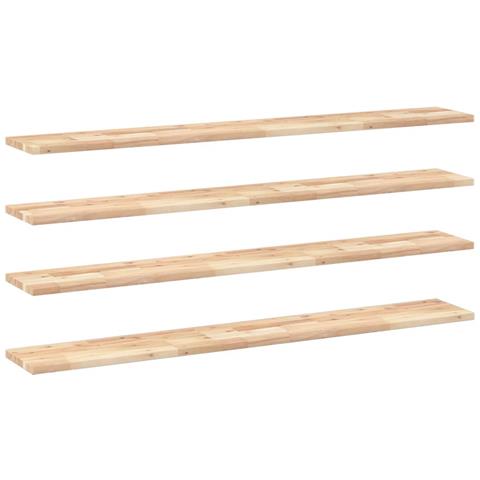 Mensole da Parete 4 pz 160x20x2 cm Legno Acacia Non Trattato - Foto 1