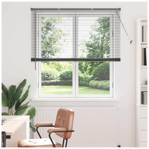 Tenda per Finestra con tende Manuale Grigio scuro Alluminio - Foto 2