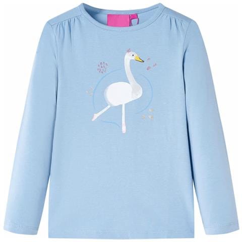 Maglietta per Bambini a Maniche Lunghe Blu Chiaro 140 - Foto 1