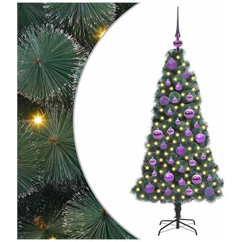 Albero di Natale artificiale pre-illuminato con set di palle - Foto 1