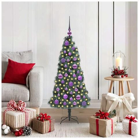 Albero di Natale artificiale pre-illuminato con set di palle - Foto 2
