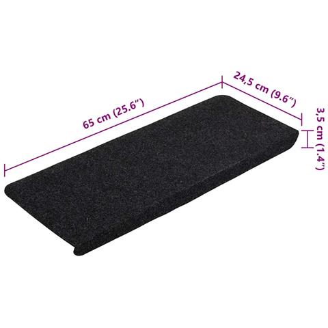 Tappetini Autoadesivi per Scale 30 pz Neri 65x24,5x3,5 cm - Foto 9