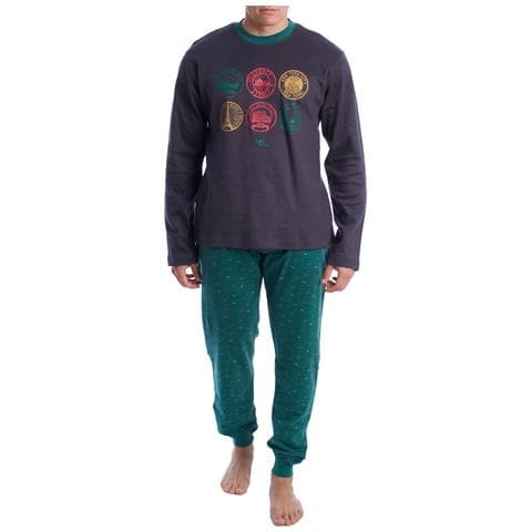 Pigiama Da Uomo In Cotone A Maniche Lunghe Klp4 - Foto 1
