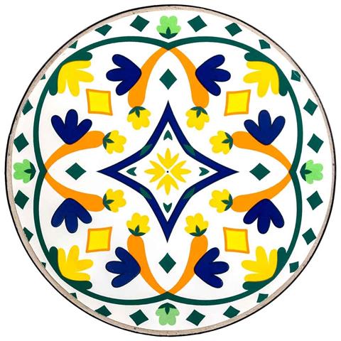 Supporto In Mosaico Multicolore E Ferro Battuto D35x60h - Foto 7