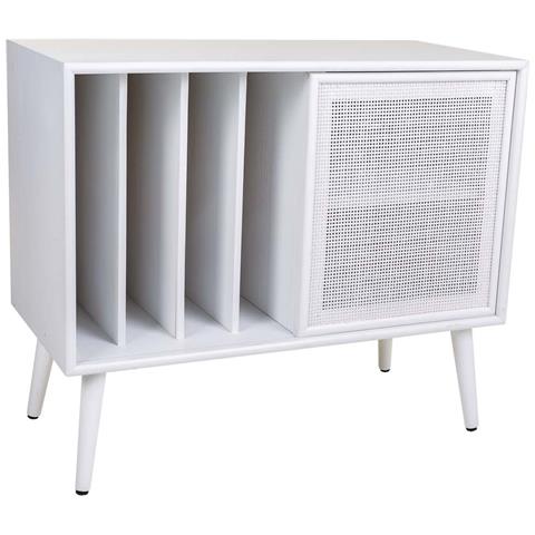 Mobile Base In Legno Bianco E Rete 80x38x67h - Foto 1