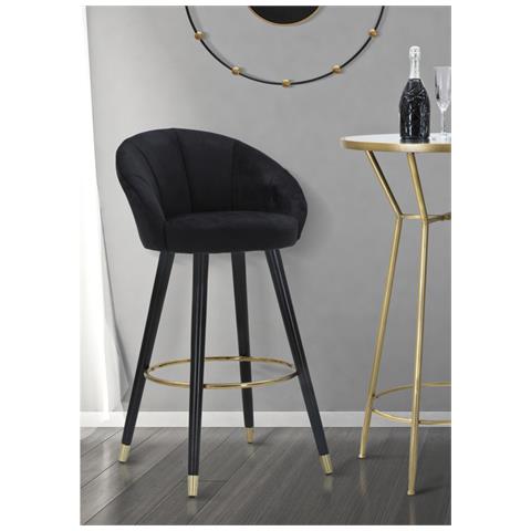 Sgabello Da Bar Prague Nero - 55 X 56 X H 104 Cm - Foto 8