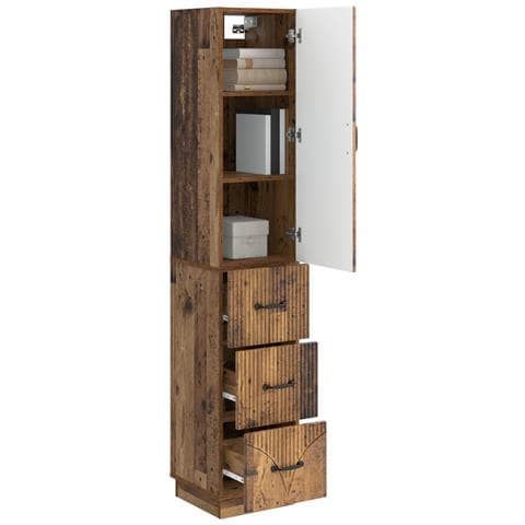 Set di armadi 2 pcs Legno antico 33 x 34,5 x 87 cm - Foto 2