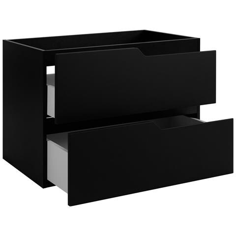 Mobile sottolavabo bianco da 60 cm, Piano in finitura marmo bianco, 2 cassetti, Sospeso, Frontali in MDF, MODERNO - Foto 5