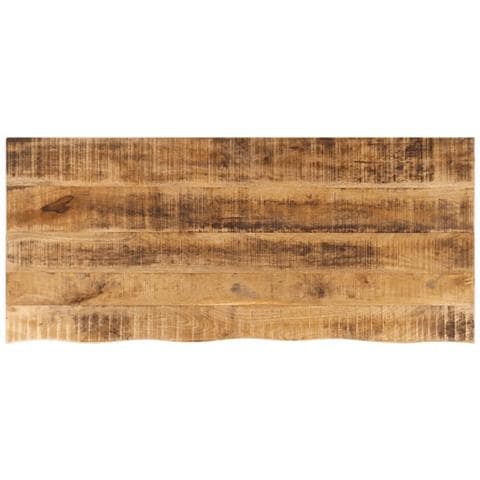 Piano Tavolo 140x60x3,8 cm Bordi Vivi Legno di Mango Grezzo - Foto 1