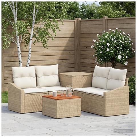 Set di divani 6 pz Beige e Bianco Crema - Foto 10