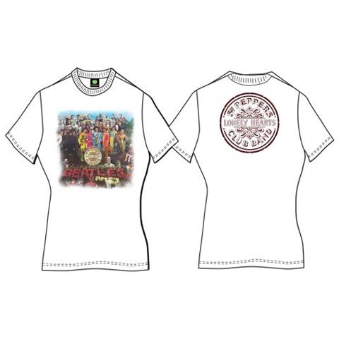 Beatles (The) - Sgt Pepper White (T-Shirt Donna Tg. L) - Foto 1