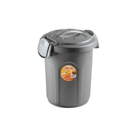 Bidone Con Coperchio Speedy 8 Litri Silver 70250 - Foto 1