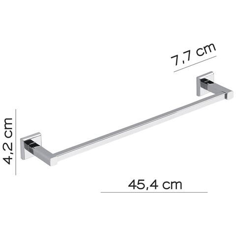 Portasalviette 45 Cm In Acciaio Inox Aisi 304 E Cromall 6921-45 Serie Colorado Cromato - Foto 6