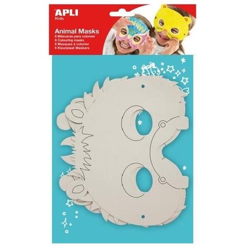 Agipa Confezione Di 6 maschere Da Colorare Animali Assortiti In Cartone - Foto 1