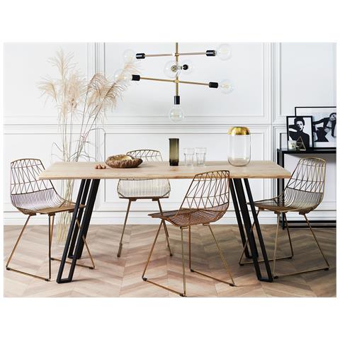 Tavolo Da Pranzo Legno Chiaro / nero 180x90 Cm Graham - Foto 15