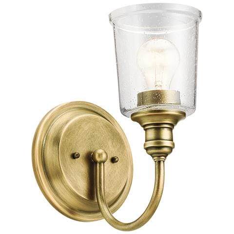 Applique A 1 Luce, Ottone Naturale, E27 - Foto 5
